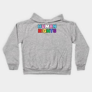 Human rights rainbow outlined Kids Hoodie